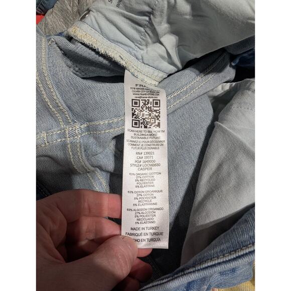 Frame Womens Le One Crop Mini Boot Jeans Size 1 Blue Denim Bootcut Designer - Picture 5 of 10